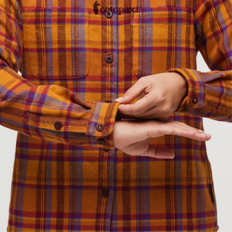 Cotopaxi Mero Organic Flannel Shirt Sienna Plaid | FH23-W9-HV