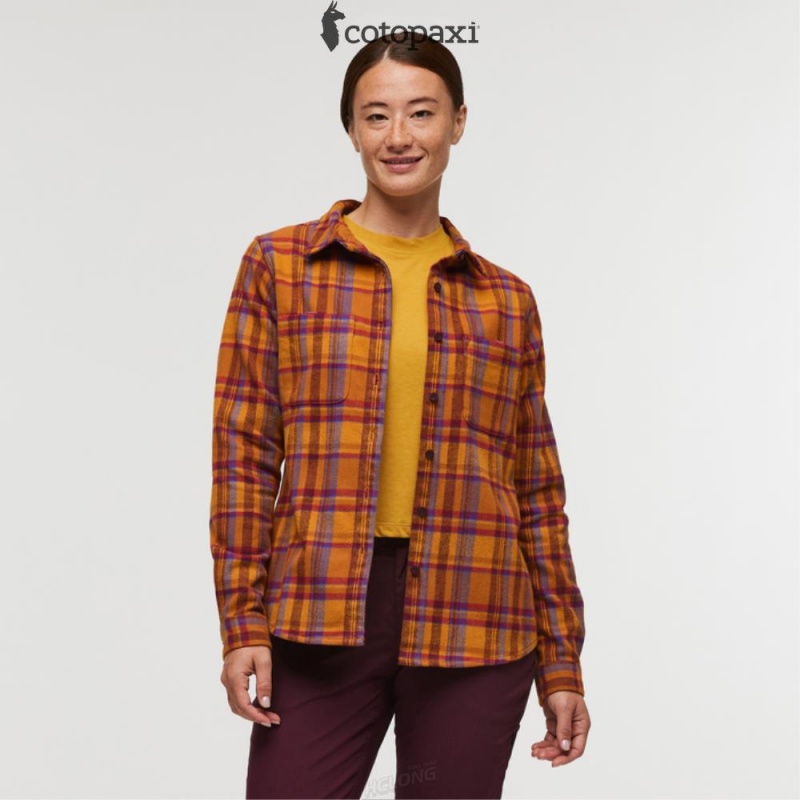 Cotopaxi Mero Organic Flannel Shirt Sienna Plaid | FH23-W9-HV