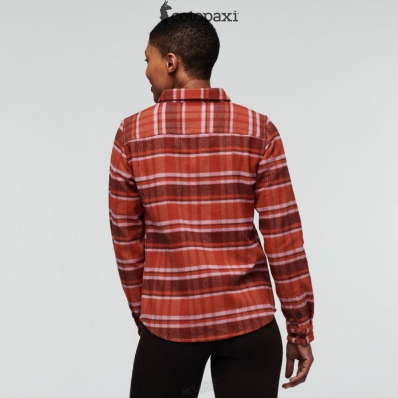 Cotopaxi Mero Organic Flannel Shirt Spice Plaid | ON05-E5-GT