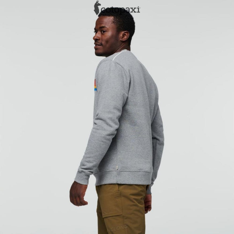 Cotopaxi On The Horizon Crew Sweatshirt Heather Grey | CH34-R1-QY