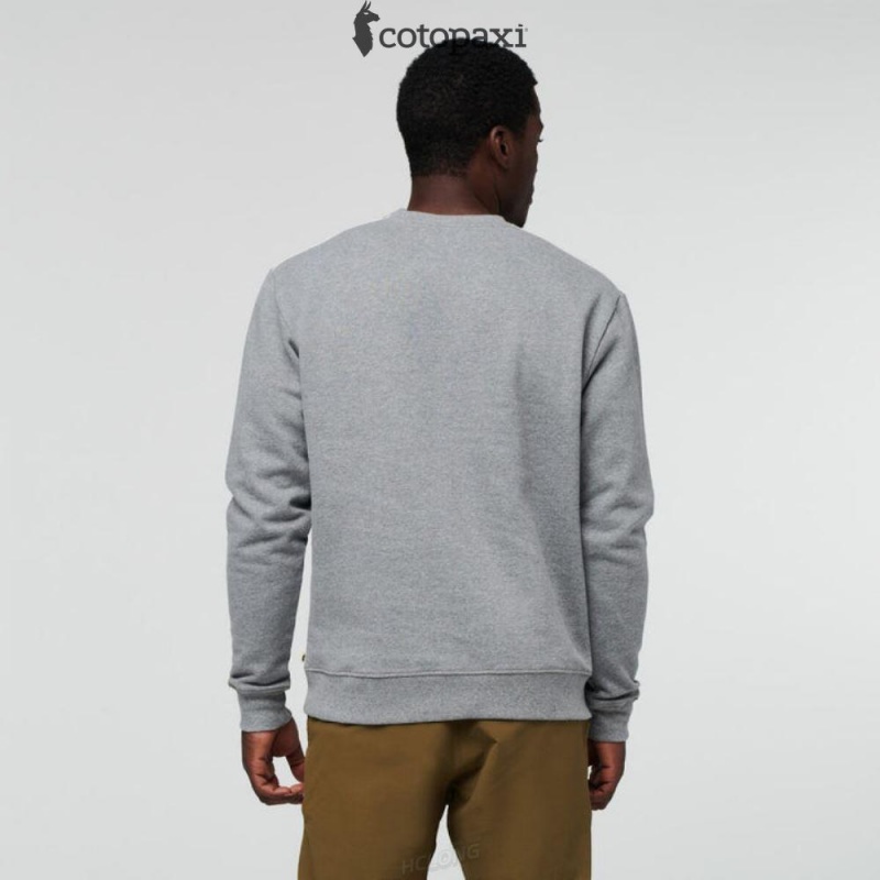 Cotopaxi On The Horizon Crew Sweatshirt Heather Grey | CH34-R1-QY