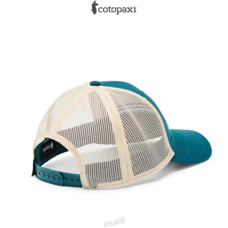 Cotopaxi On the Horizon Trucker Hat Deep Ocean | CU78-G7-UW