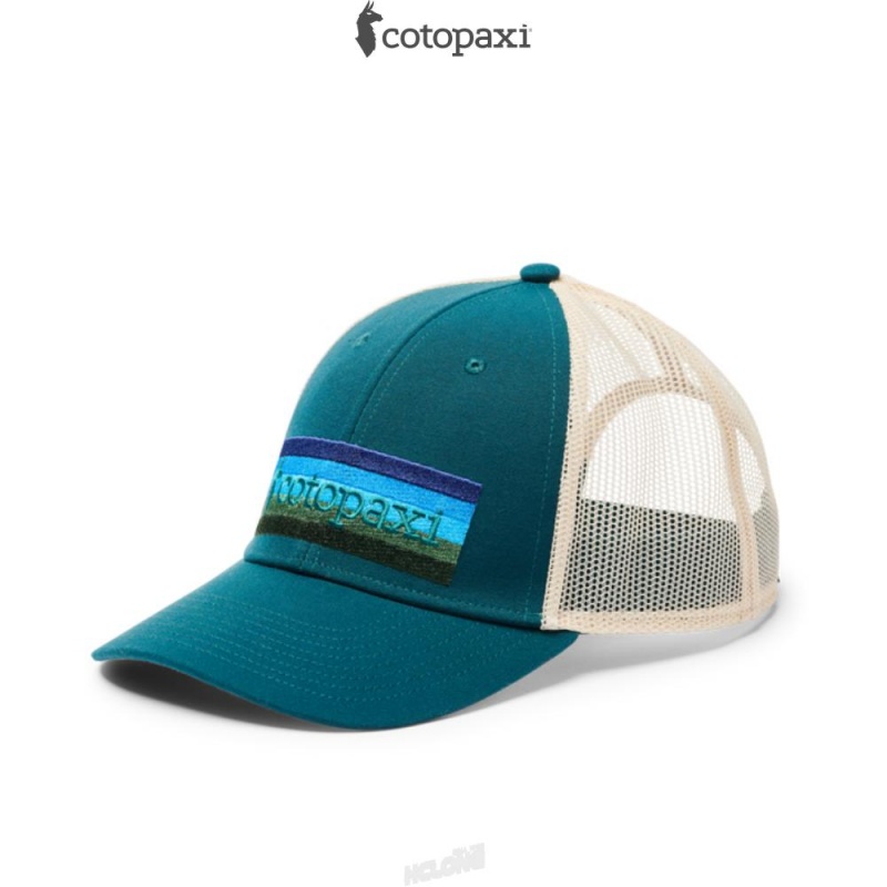 Cotopaxi On the Horizon Trucker Hat Deep Ocean | CU78-G7-UW