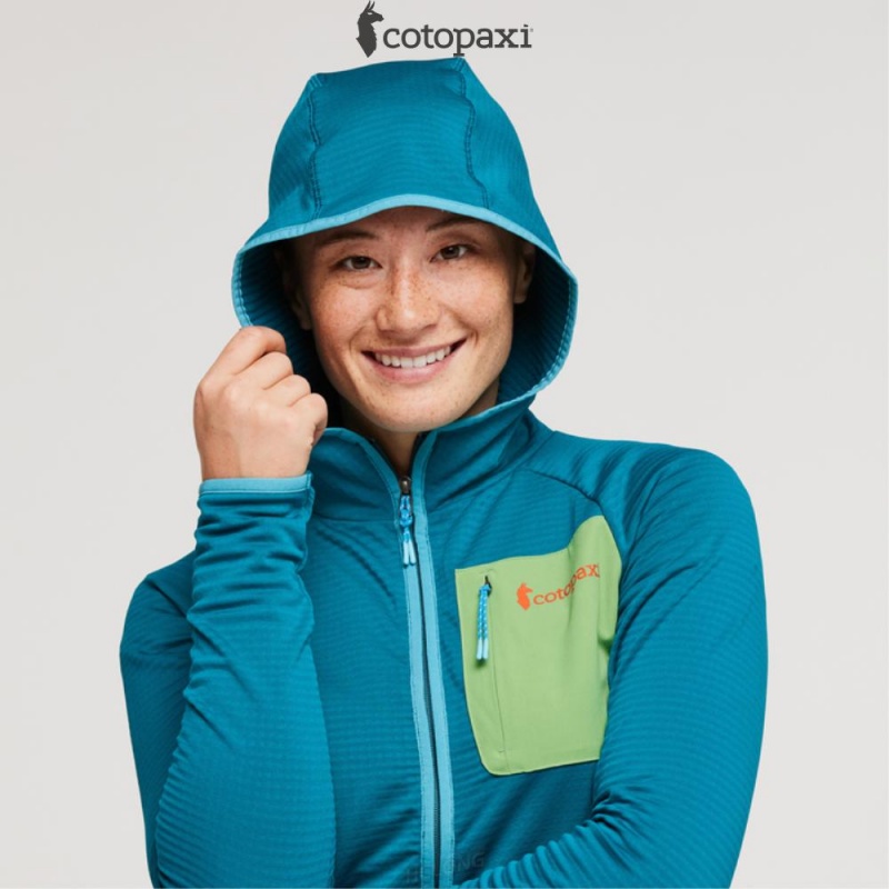 Cotopaxi Otero Fleece Full-Zip Hooded Jacket Gulf | JM12-W5-QP