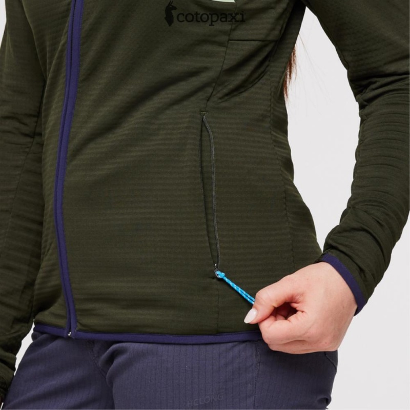 Cotopaxi Otero Fleece Full-Zip Hooded Jacket Woods | ZN33-O9-RX