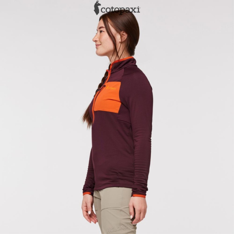 Cotopaxi Otero Fleece Half-Zip Pullover Wine | UW45-S8-MA