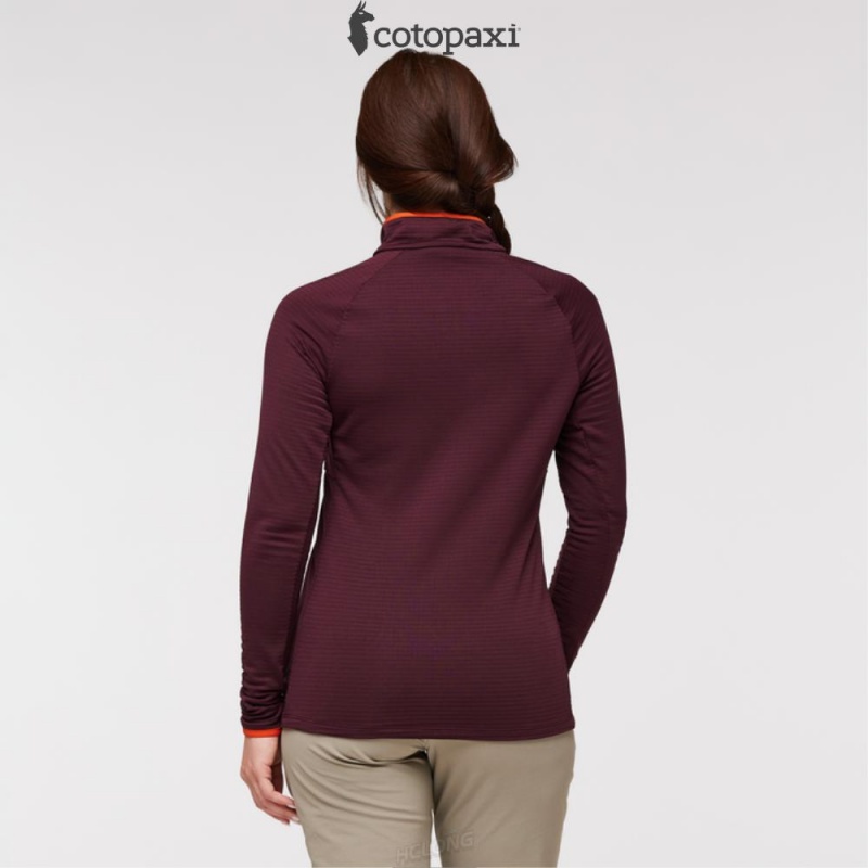 Cotopaxi Otero Fleece Half-Zip Pullover Wine | UW45-S8-MA