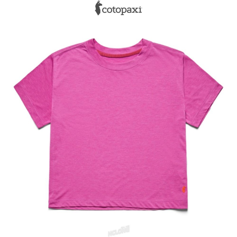 Cotopaxi Paseo Travel Crop T-Shirt Foxglove | SM44-P2-TC