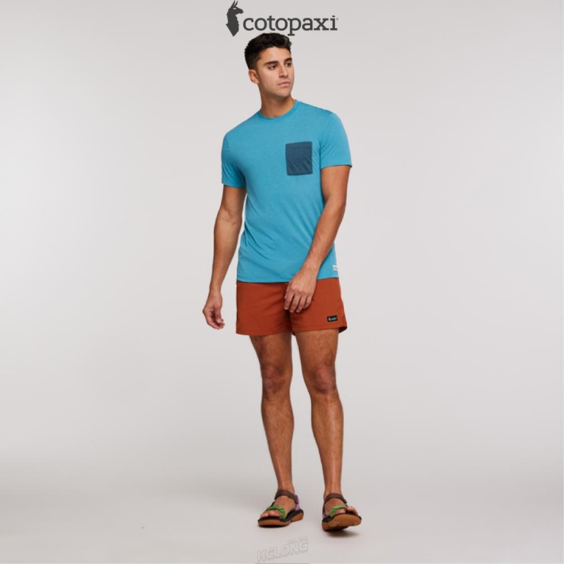 Cotopaxi Paseo Travel Pocket T-Shirt Poolside | LV43-J1-VL