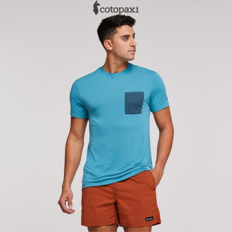 Cotopaxi Paseo Travel Pocket T-Shirt Poolside | LV43-J1-VL