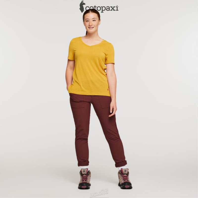 Cotopaxi Paseo Travel T-Shirt Amber | IF64-S2-LJ