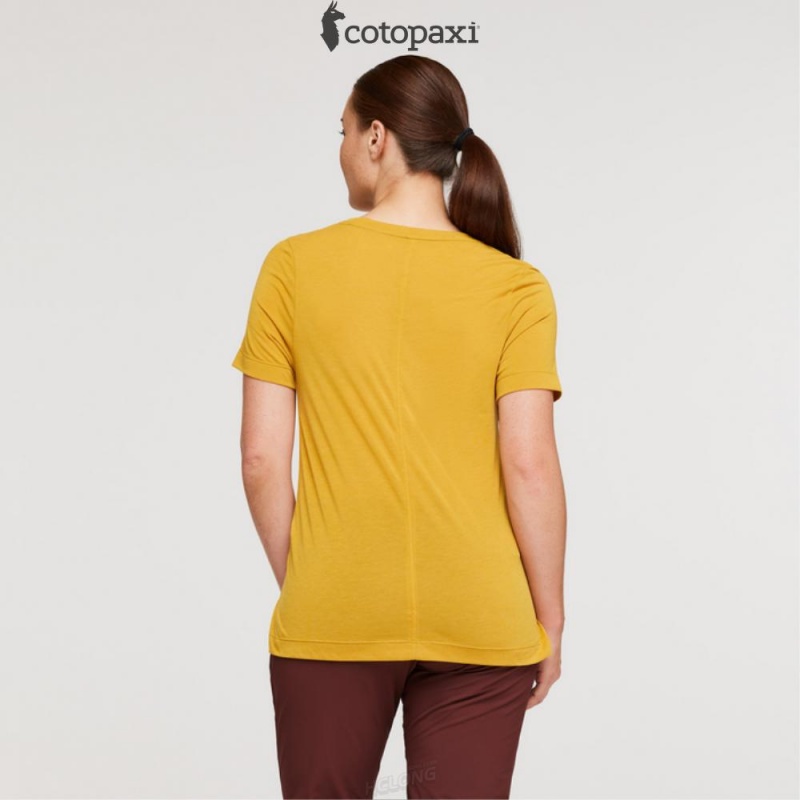 Cotopaxi Paseo Travel T-Shirt Amber | IF64-S2-LJ