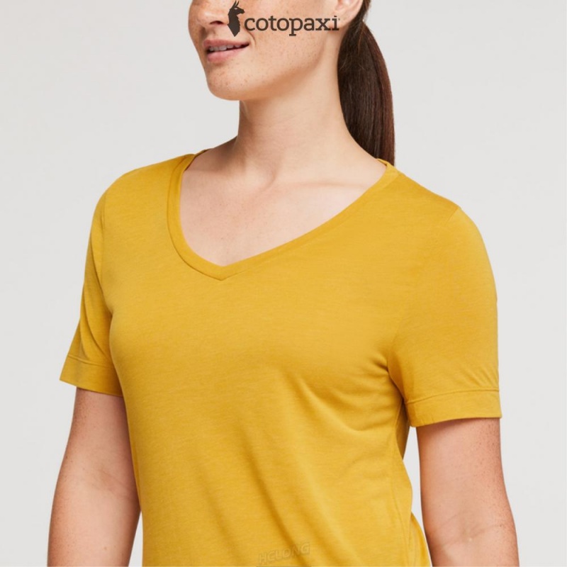 Cotopaxi Paseo Travel T-Shirt Amber | IF64-S2-LJ