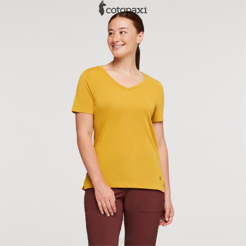 Cotopaxi Paseo Travel T-Shirt Amber | IF64-S2-LJ