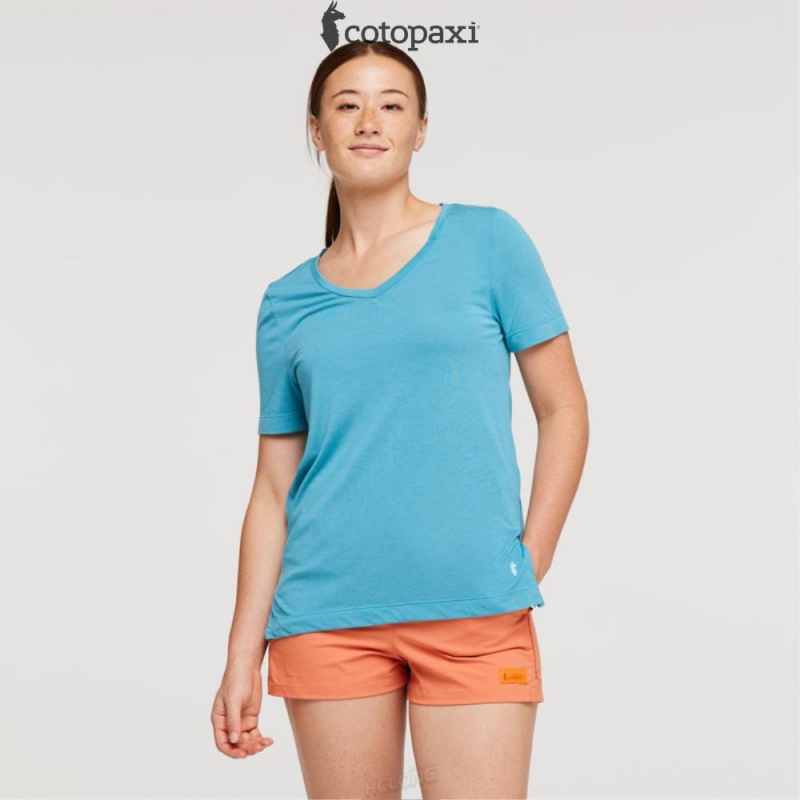 Cotopaxi Paseo Travel T-Shirt Poolside | DB08-C3-IT