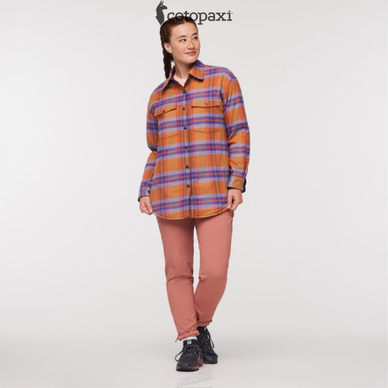 Cotopaxi Salto Insulated Flannel Jacket Saddle Plaid | PG65-D0-UO