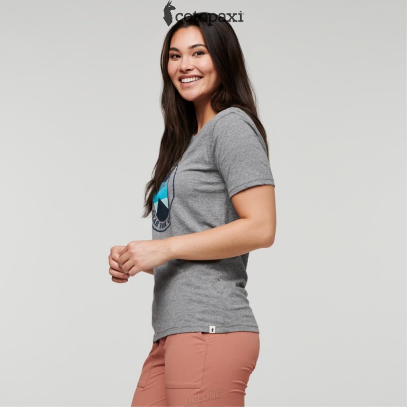 Cotopaxi Sunny Side T-Shirt Heather Grey | TX34-K4-PA