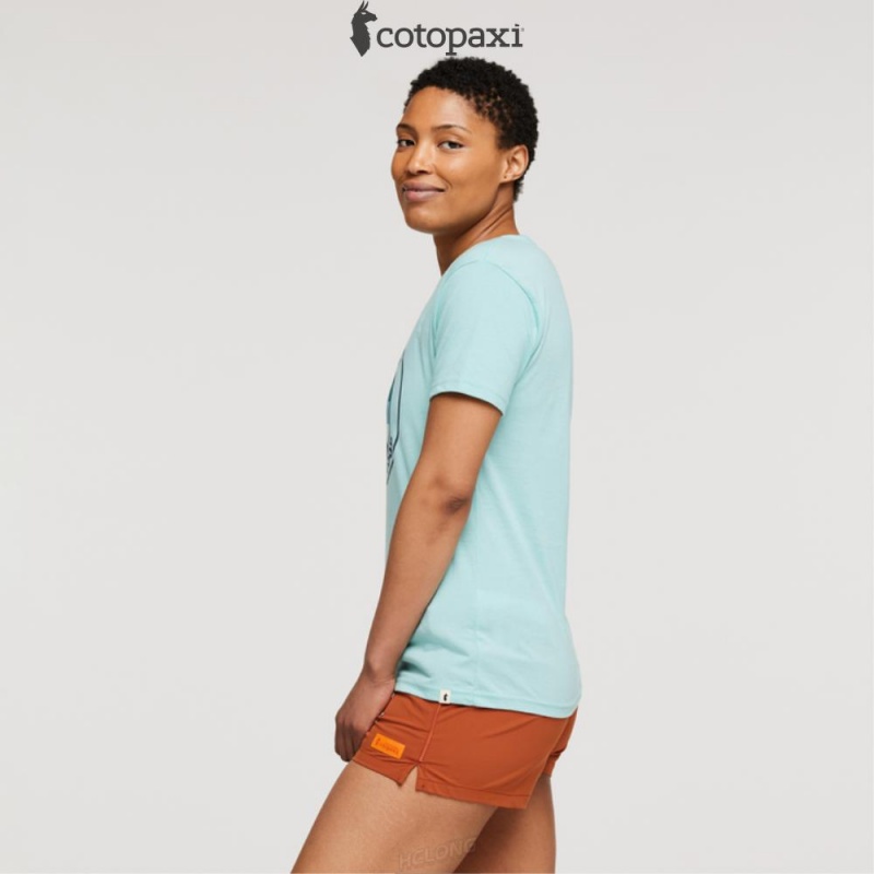 Cotopaxi Sunny Side T-Shirt Sea Glass | DL31-B9-BK