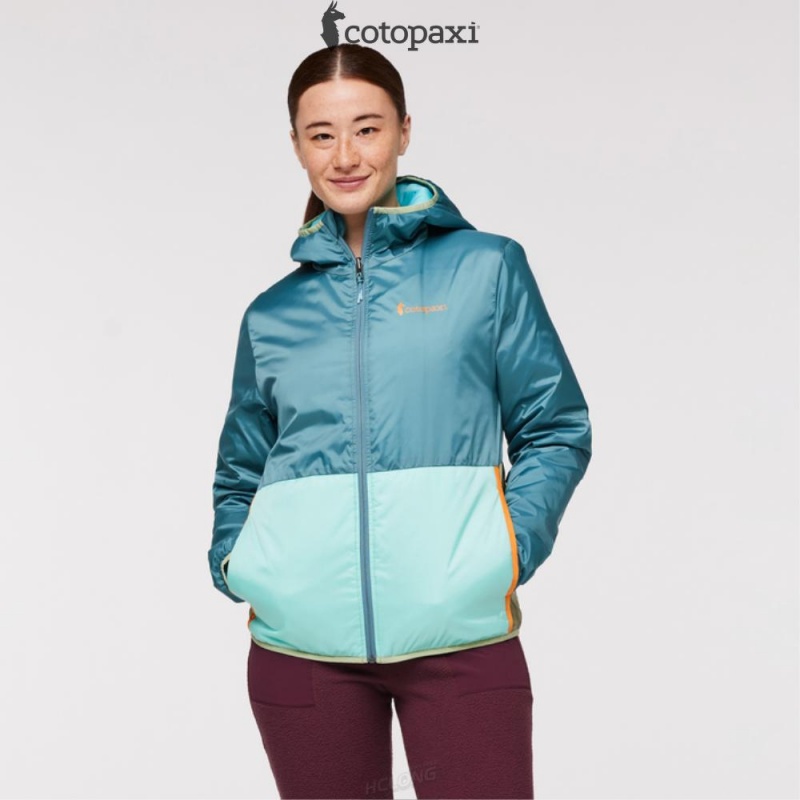 Cotopaxi Teca Cálido Hooded Jacket Blue Algae | DB19-Q3-IF