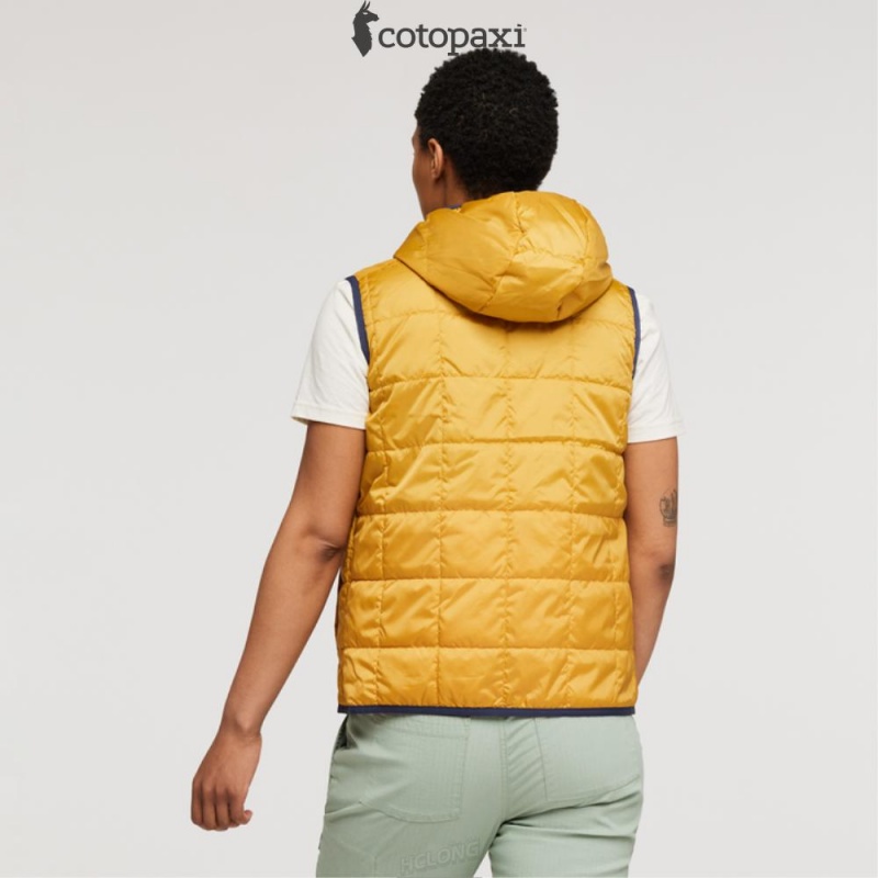 Cotopaxi Teca Cálido Reversible Hooded Vest Honeybee | WW83-V6-FC