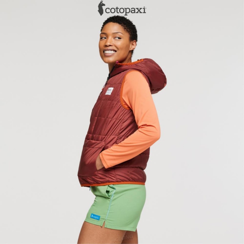 Cotopaxi Teca Cálido Reversible Hooded Vest Spicy Sweet | JI92-C8-FY