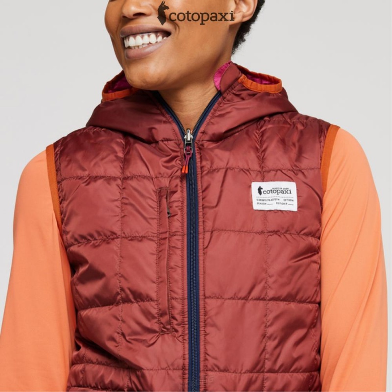 Cotopaxi Teca Cálido Reversible Hooded Vest Spicy Sweet | JI92-C8-FY