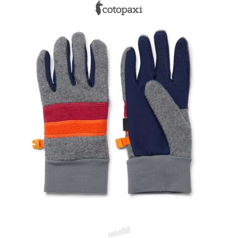 Cotopaxi Teca Fleece Gloves Heather Grey/Raspberry | XH76-Y5-ZI