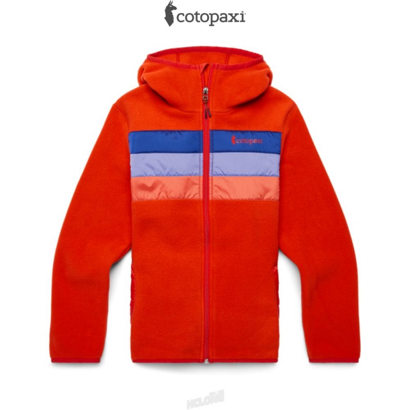 Cotopaxi Teca Fleece Hooded Full-Zip Jacket Feverish | EZ98-I5-JY