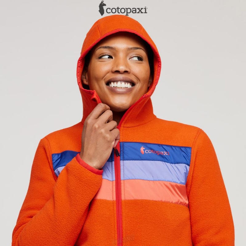 Cotopaxi Teca Fleece Hooded Full-Zip Jacket Feverish | QF28-C4-WN