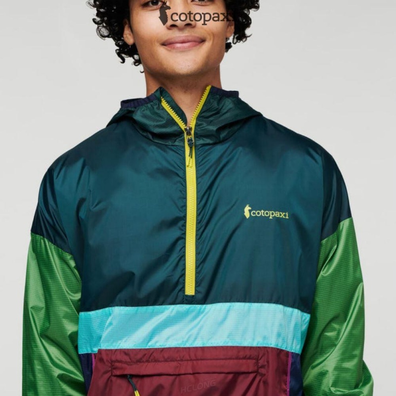 Cotopaxi Teca Half-Zip Windbreaker Pinelands | HZ19-A5-LA