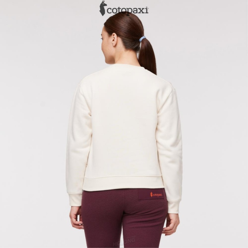 Cotopaxi Traveling Llama Crew Sweatshirt Bone | CC53-D7-UU