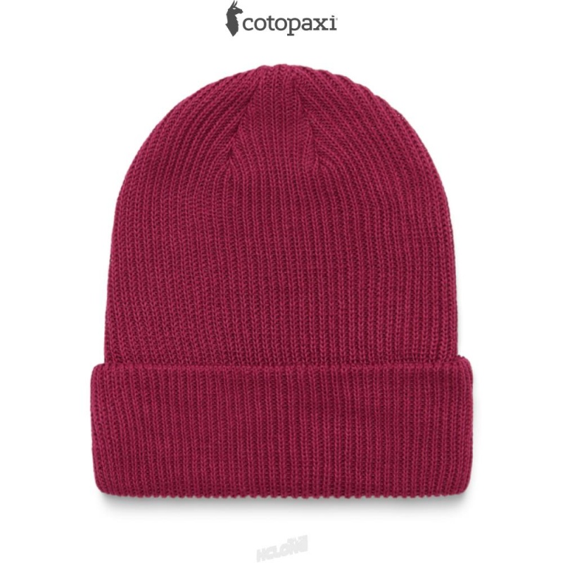 Cotopaxi Wharf Beanie - Cotopaxi Patch Burgundy | VK91-O3-LX