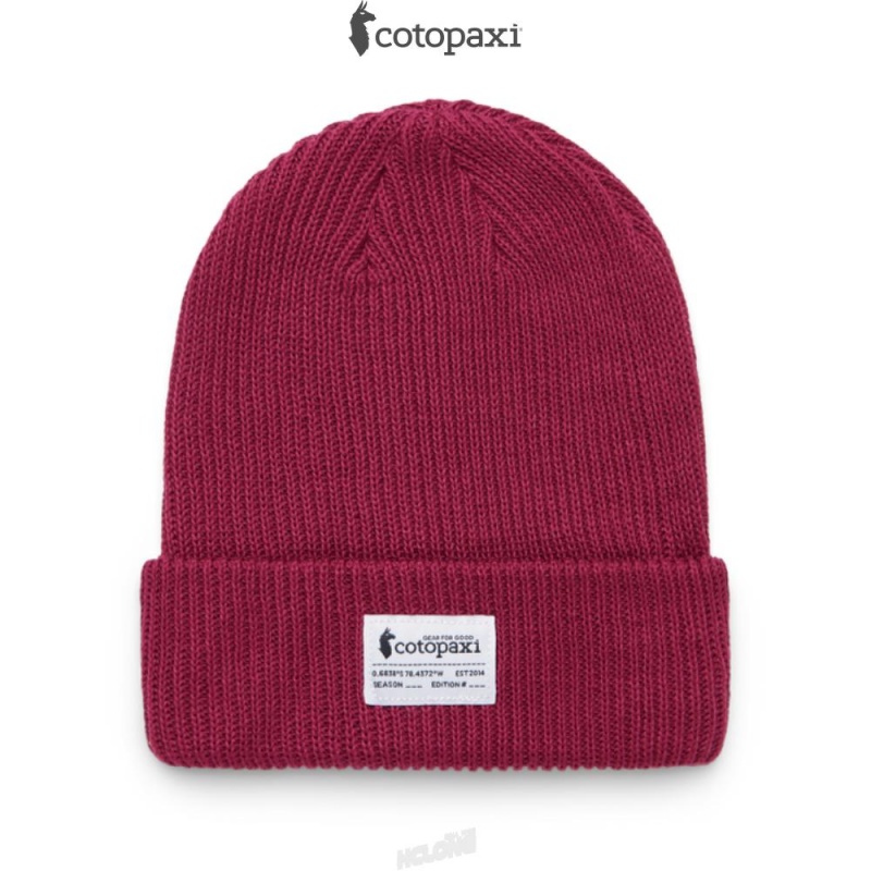 Cotopaxi Wharf Beanie - Cotopaxi Patch Burgundy | VK91-O3-LX